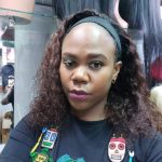 14" Curly Headband Wig with Highlights - Human Hair Wig with Detachable Band